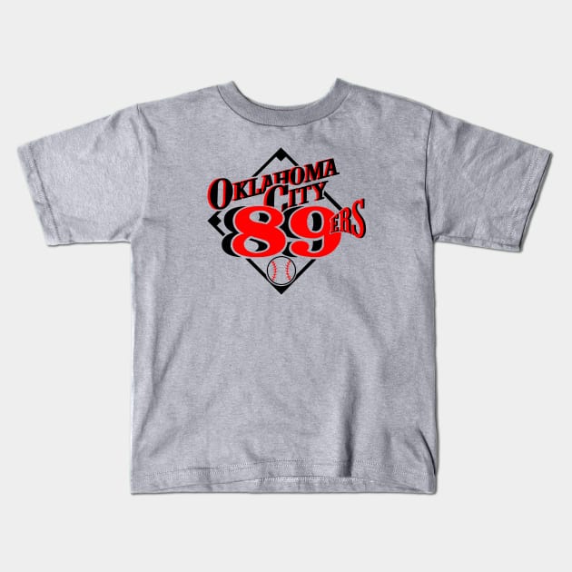 Defunct Oklahoma City 89ers Baseball Kids T-Shirt by LocalZonly